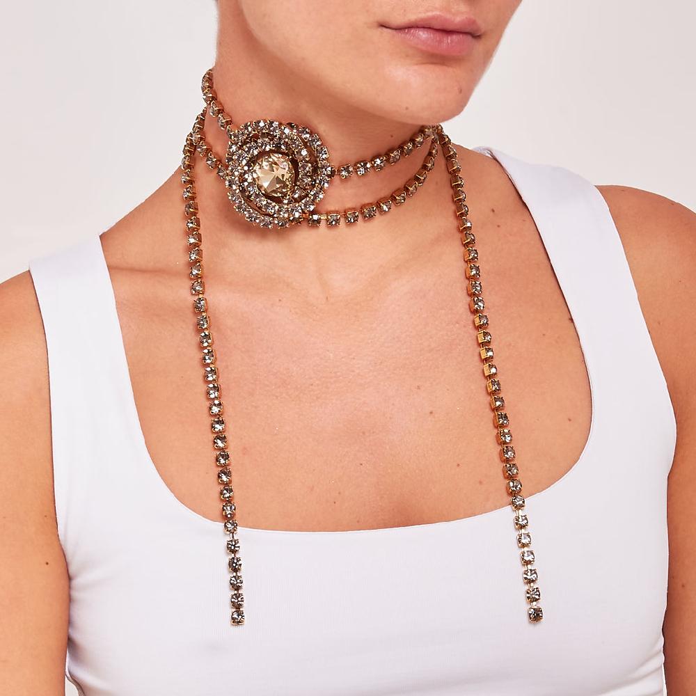Silvia Gnecchi Maxi Camelia necklace Nuovo