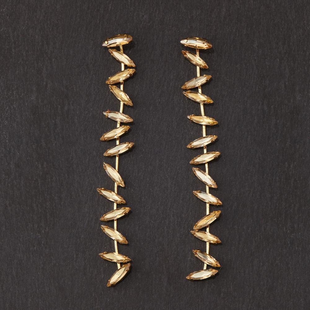 Silvia Gnecchi Navette Long Earrings Vendita Calda