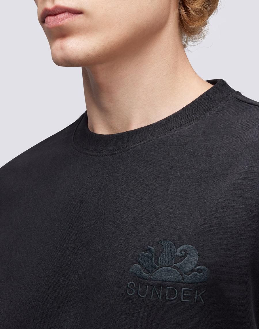 Sundek T-SHIRT GIROCOLLO CON LOGO RICAMATO M170TEJS700-00400 Affare Del Giorno