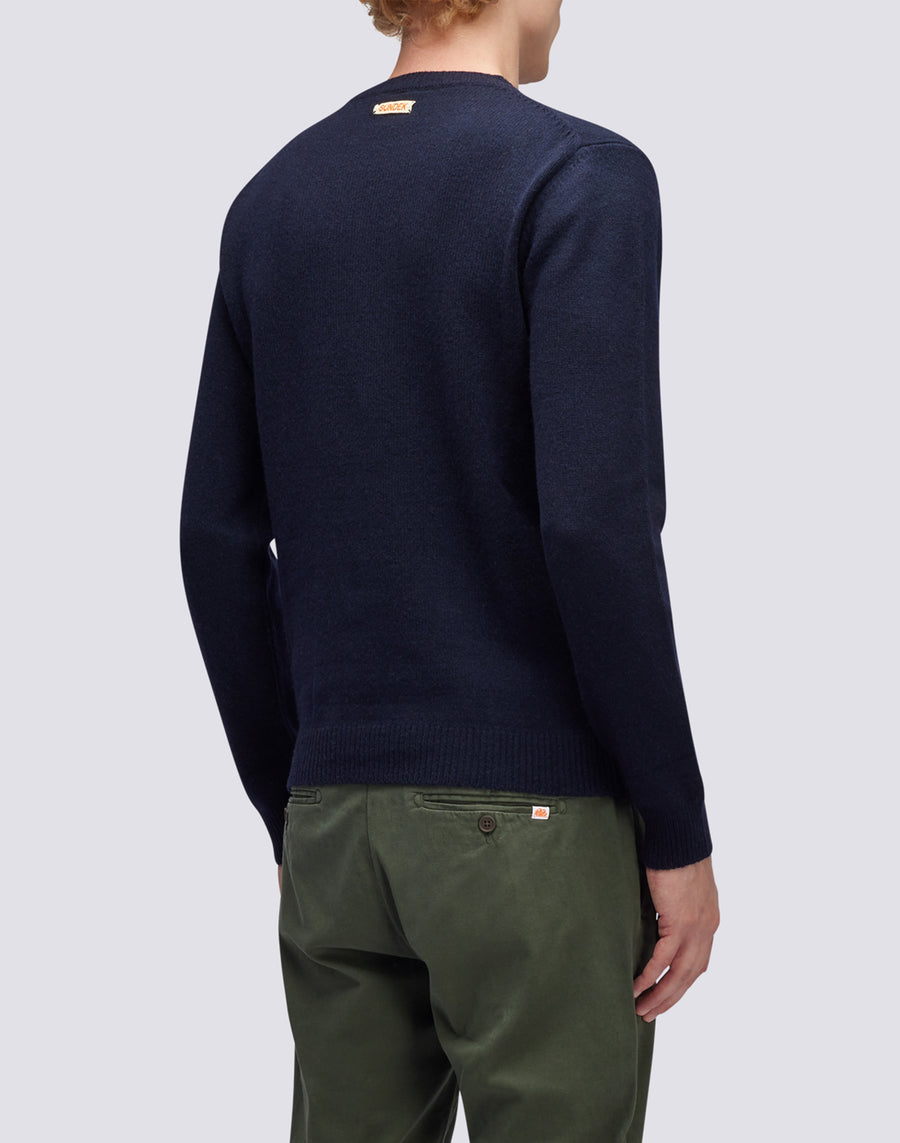 Sundek maglione a girocollo misto cashmere M352KIWS500-00700 Sconto
