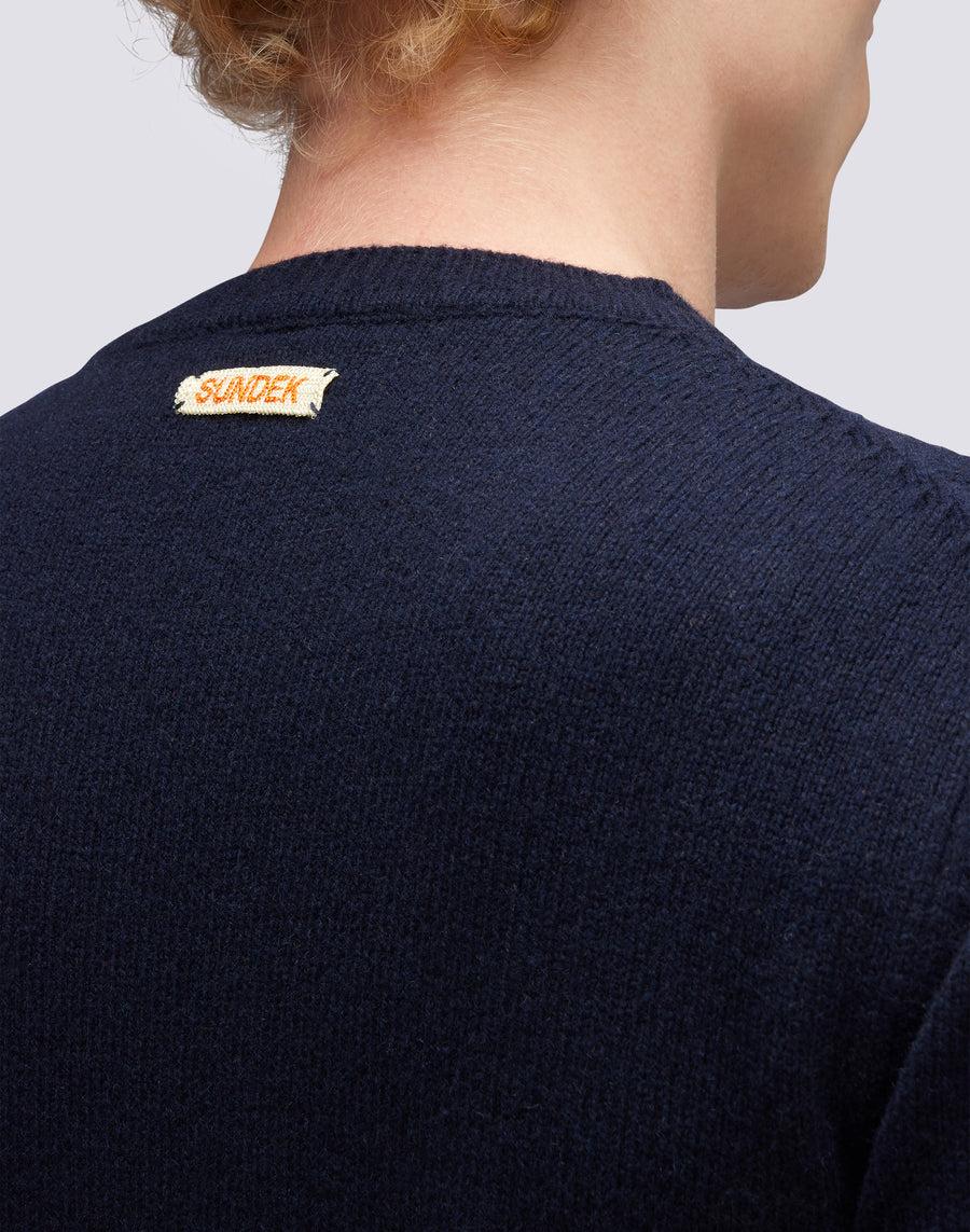Sundek maglione a girocollo misto cashmere M352KIWS500-00700 Sconto