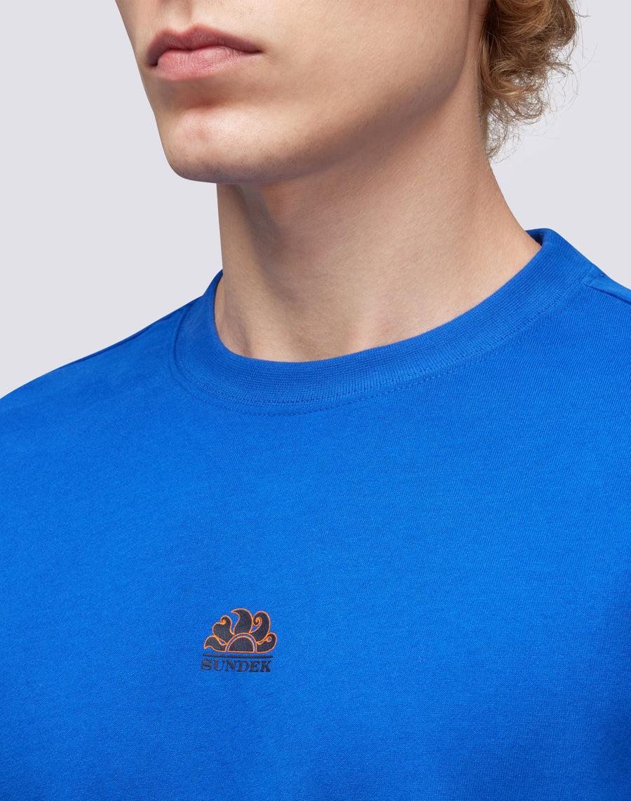 Sundek t-shirt girocollo in cotone con logo M667TEJS700-67501 Outlet