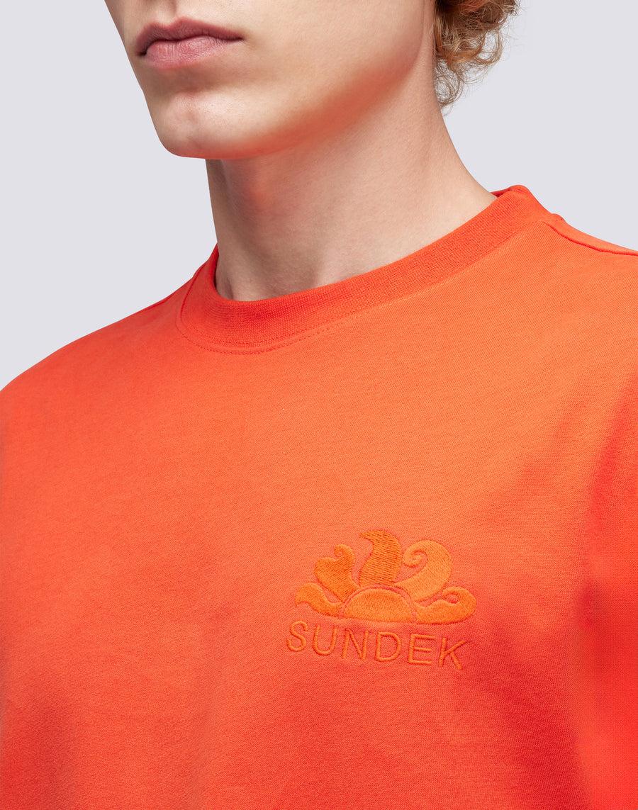 Sundek T-SHIRT GIROCOLLO CON LOGO RICAMATO M170TEJS700-A4200 Saldi