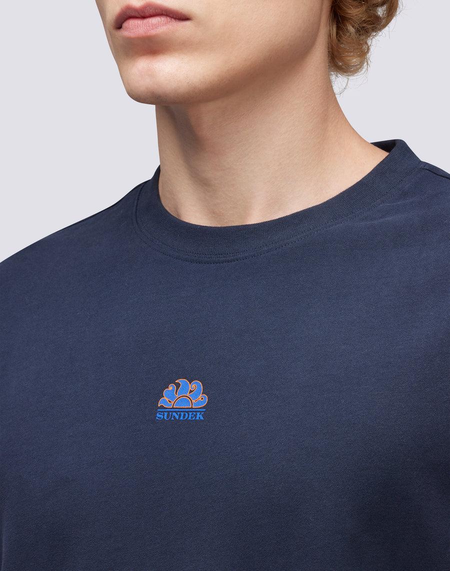 Sundek t-shirt girocollo in cotone con logo M667TEJS700-00701 Hotsell