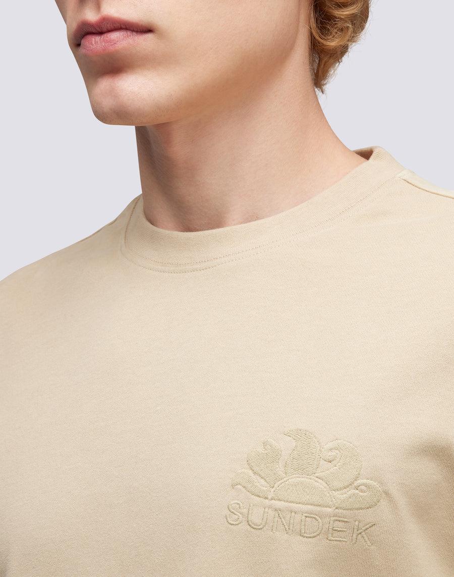 Sundek T-SHIRT GIROCOLLO CON LOGO RICAMATO M170TEJS700-65200 Vendita Calda