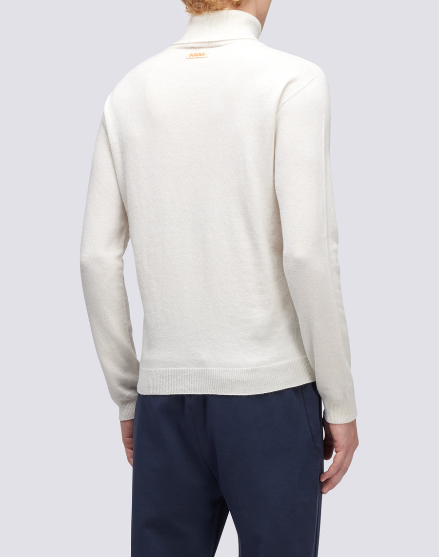 Sundek maglione a girocollo misto cashmere M351KIWS500-03900 Nuova