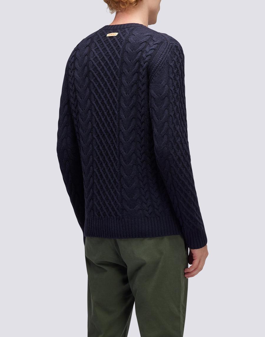 Sundek maglione a girocollo misto cashmere M354KIWS100-00700 Italy