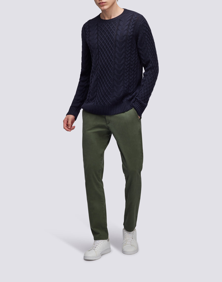 Sundek maglione a girocollo misto cashmere M354KIWS100-00700 Italy