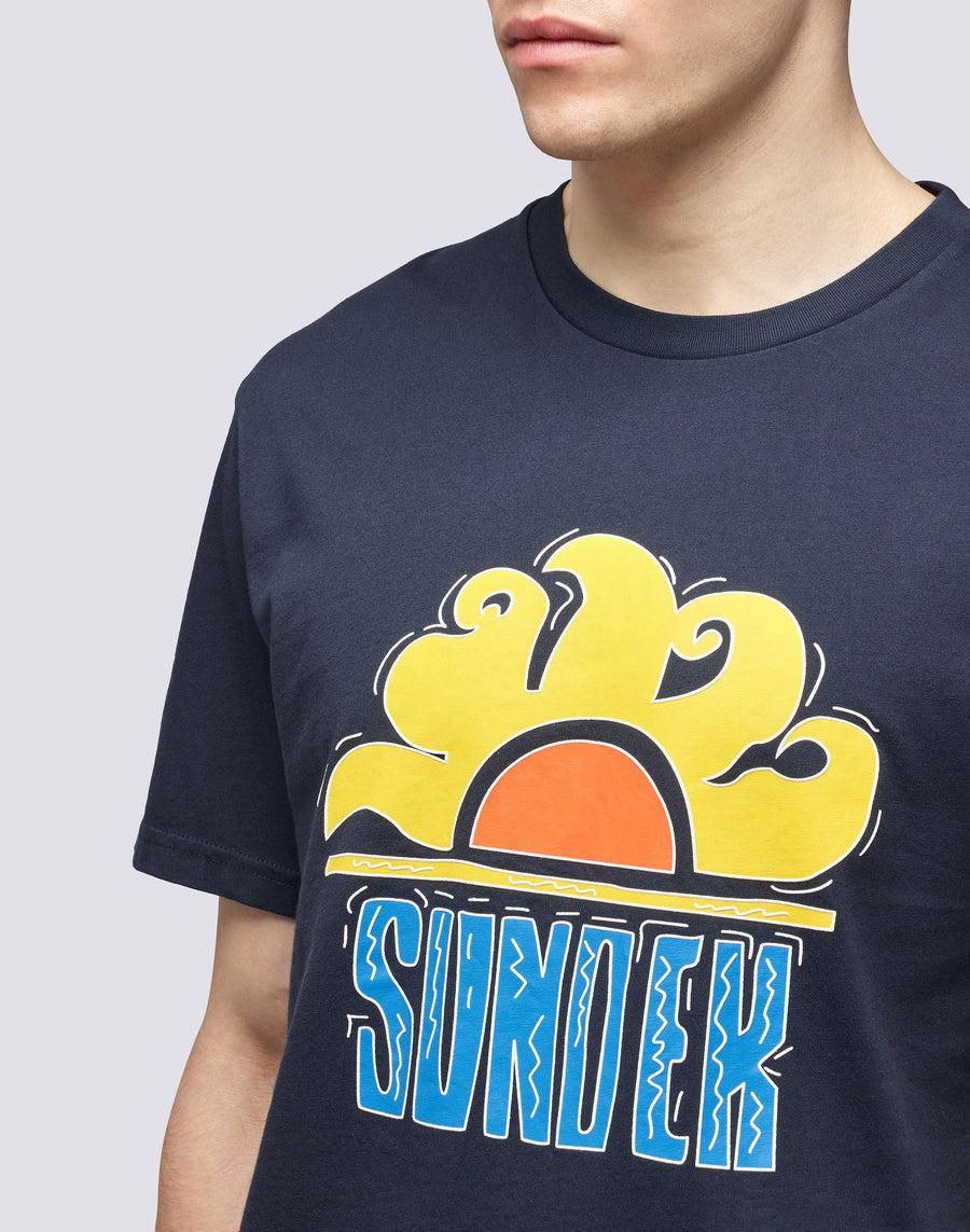 Sundek T-SHIRT SUNDEK LOGO m614tejr900-00701 Affare Del Giorno
