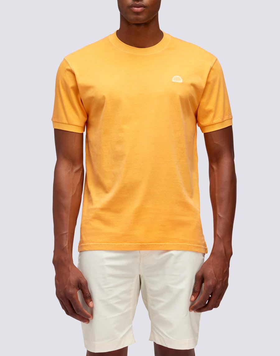 Sundek T-SHIRT NEW DEY GIROCOLLO TINTO CAPO CON LOGO m108tej78tc-a3301 Prezzo Ridotto
