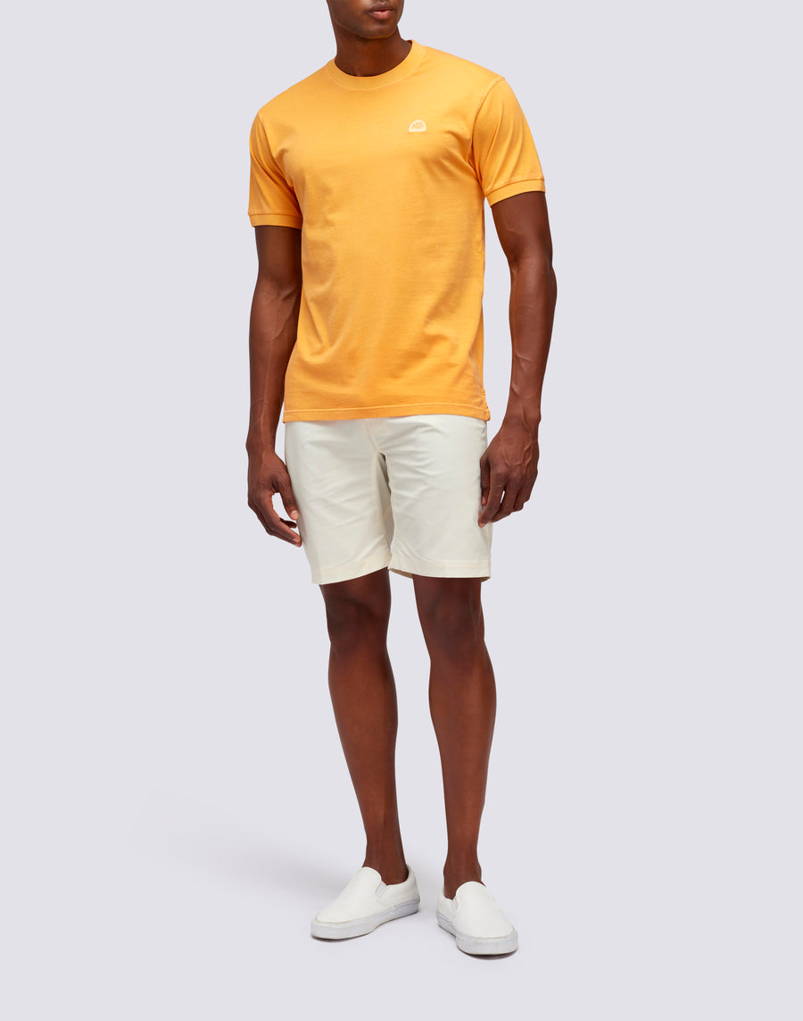 Sundek T-SHIRT NEW DEY GIROCOLLO TINTO CAPO CON LOGO m108tej78tc-a3301 Prezzo Ridotto