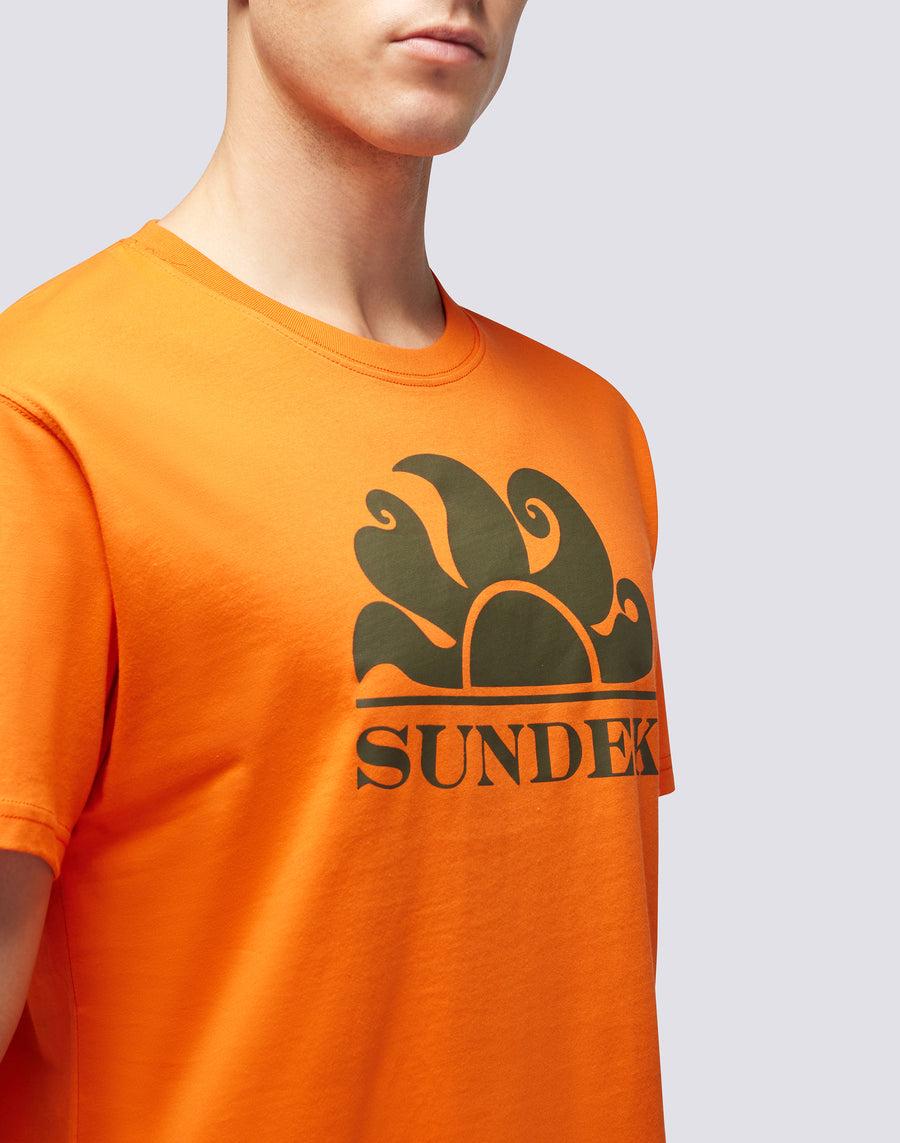 Sundek T-SHIRT GIROCOLLO CON STAMPA LOGO m021tej7800-55001 Convenienza