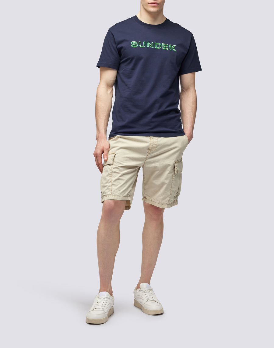 Sundek T-SHIRT LOGO RICAMO m610tej7800-00701 Nuovo