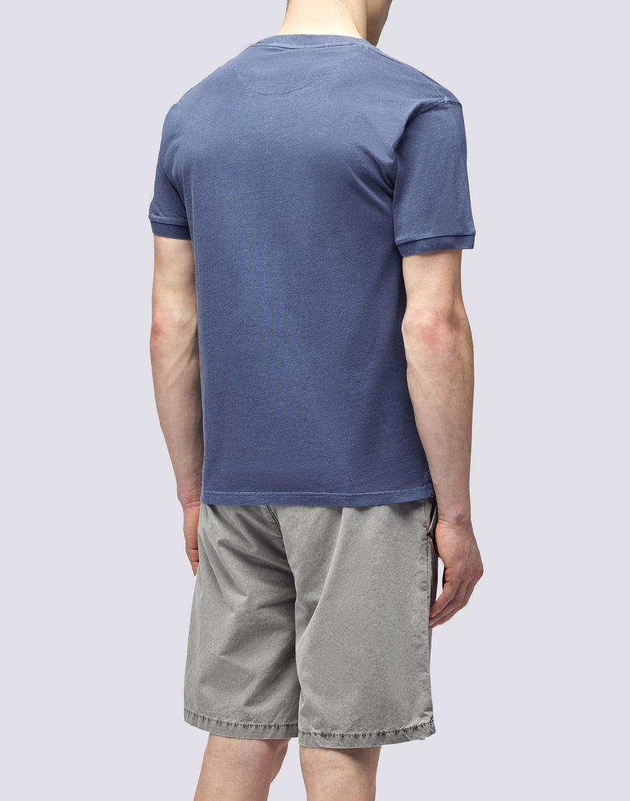 Sundek T-SHIRT NEW DEY GIROCOLLO TINTO CAPO CON LOGO m108tej78tc-00701 Fino Al -60%