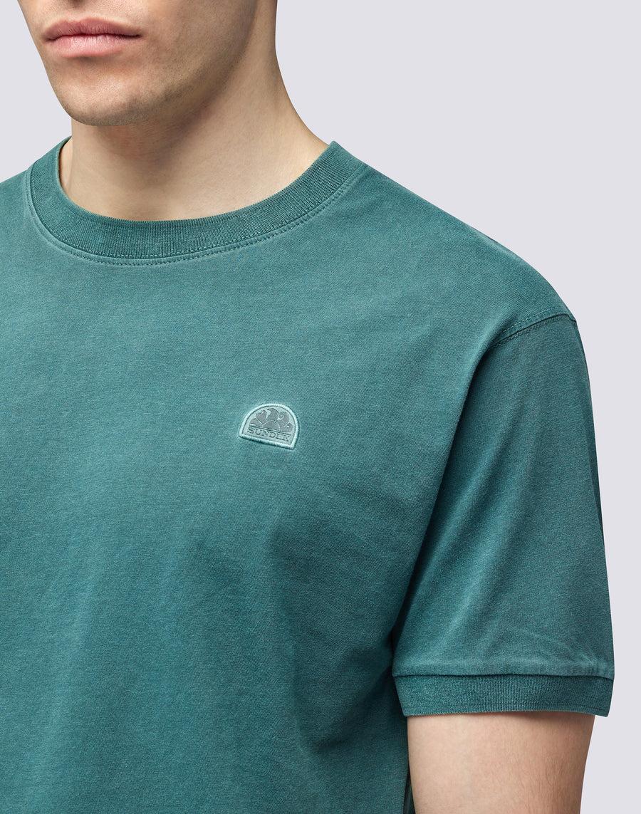 Sundek T-SHIRT NEW DEY GIROCOLLO TINTO CAPO CON LOGO m108tej78tc-86301 Shopping Online
