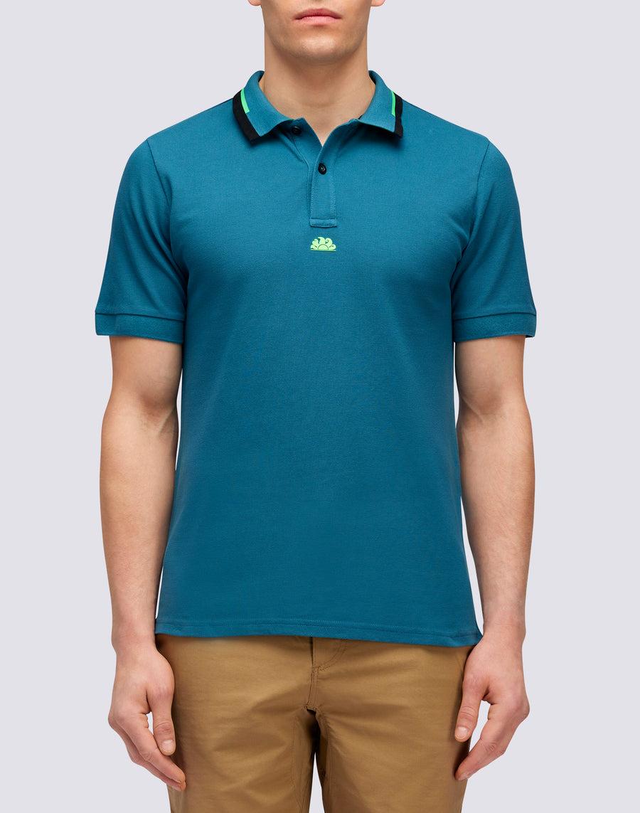 Sundek POLO IN COTONE PIQUET COMBINATO m997plpq500-a3401 Sottocosto