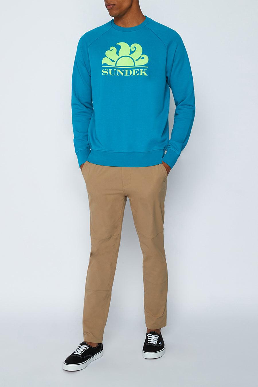 Sundek felpa a girocollo con logo M138JHF7700-69401 Saldi Di Fabbrica