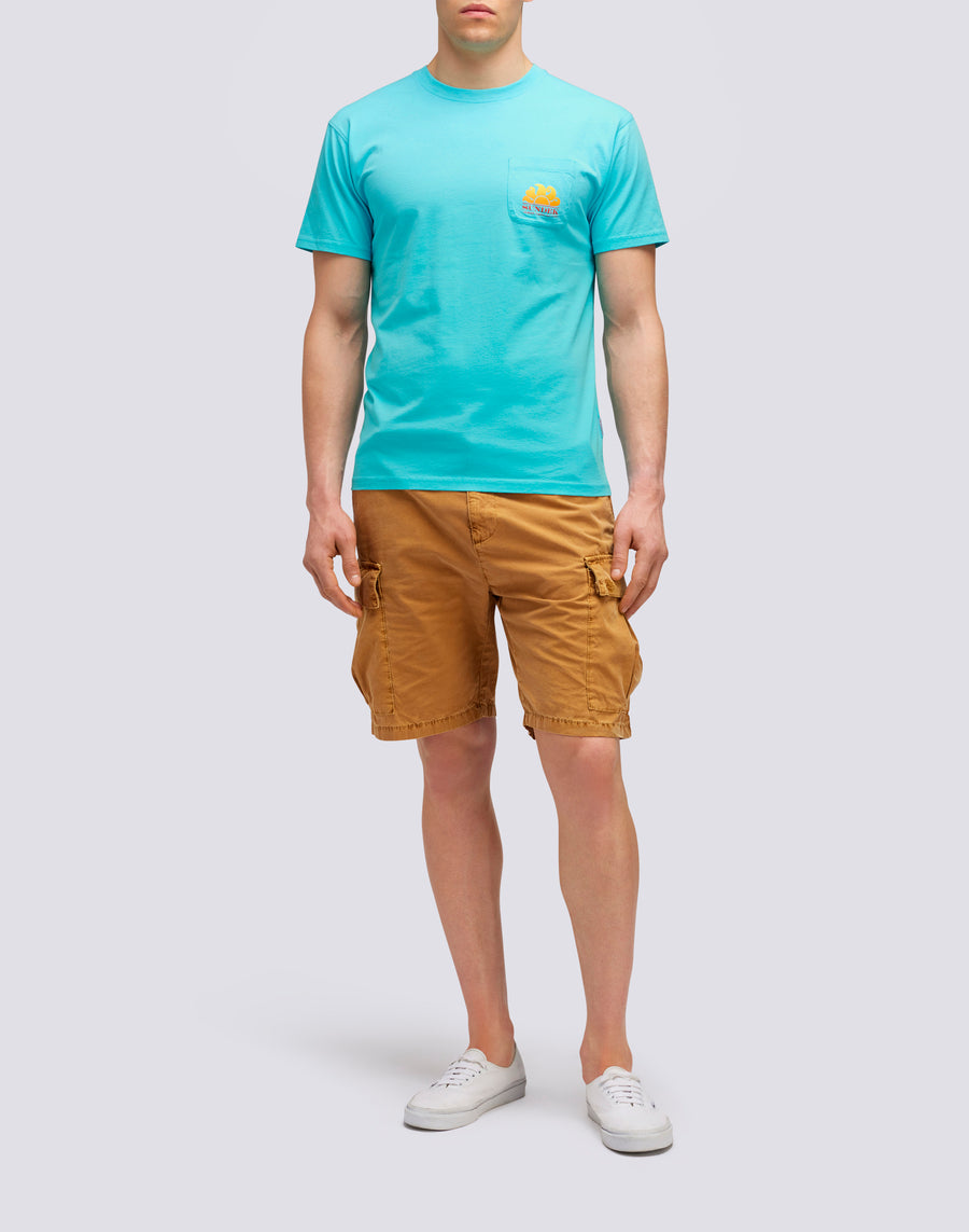 Sundek T-SHIRT NEW HERBERT GIROCOLLO CON MAXI-LOGO m028tej7800-05200 Vendite Flash