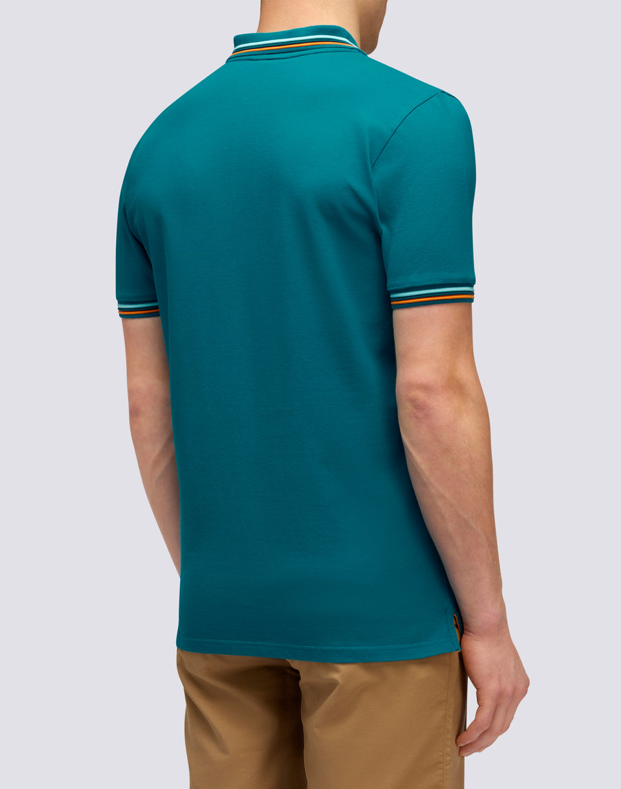 Sundek POLO BRICE IN COTONE PIQUET CON DETTAGLI TRICOLOR m779plj6500-01203 Nuova