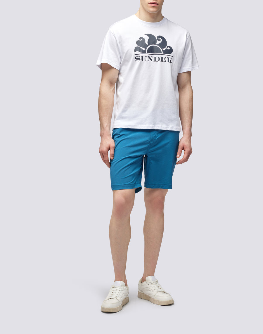 Sundek T-SHIRT GIROCOLLO CON STAMPA LOGO m021tej7800-00607 Outlet