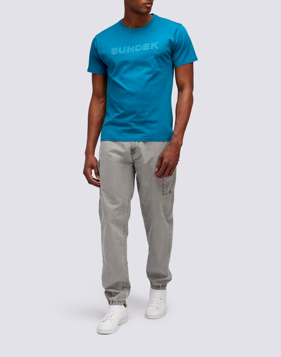 Sundek T-SHIRT LOGO RICAMO m610tej7800-01201 Nuova