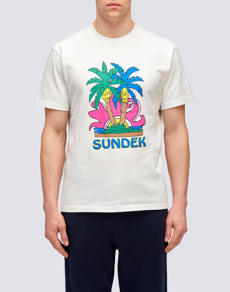Sundek T-SHIRT ISLAND PRINT m613tejr900-03900 Pezzi Unici