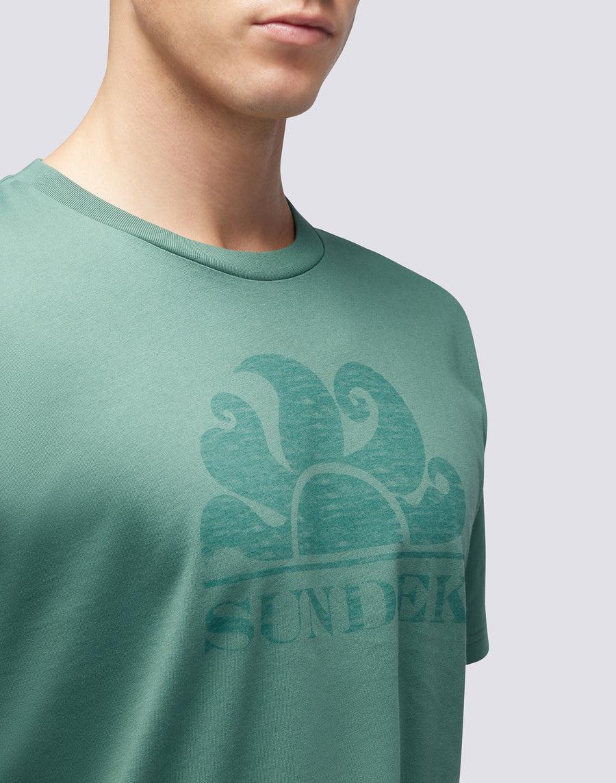 Sundek T-SHIRT MANICHE CORTE CON LOGO m021tej78ot-a1600 In Vendita