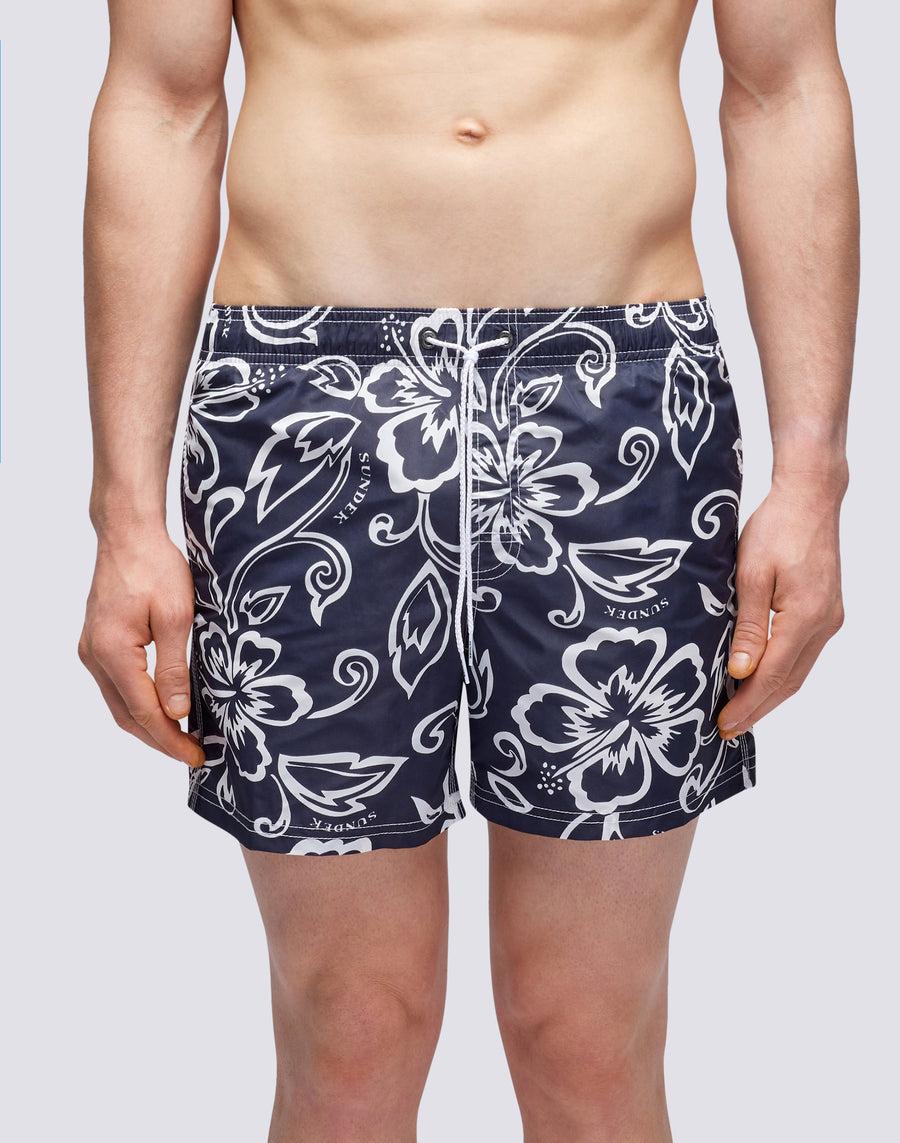 Sundek COSTUME A PANTALONCINO CORTO VITA ELASTICATA STAMPA ARCHIVE HIBISCUS m504bdta1ia-661ia Vendita Economica