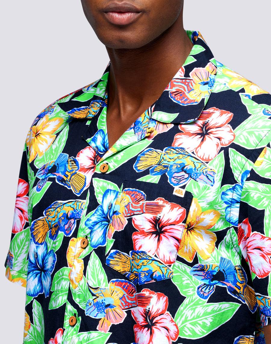 Sundek camicia con stampa floreale all over m669tesj500-a1800 Pezzi Unici