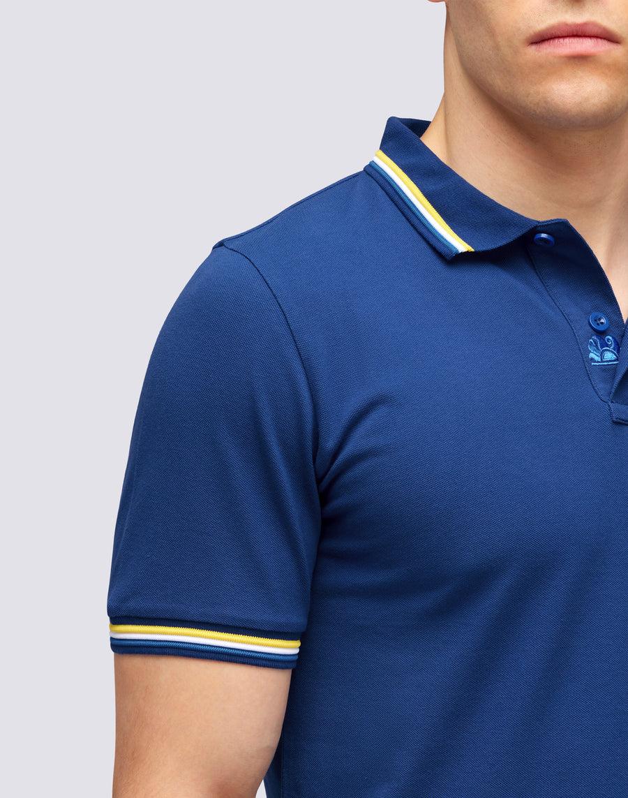 Sundek POLO BRICE IN COTONE PIQUET CON DETTAGLI TRICOLOR m779plj6500-a1701 Prezzo Ridotto
