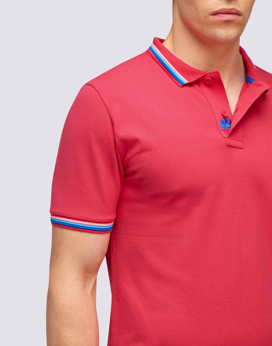Sundek POLO BRICE IN COTONE PIQUET CON DETTAGLI TRICOLOR m779plj6500-69203 Convenienza