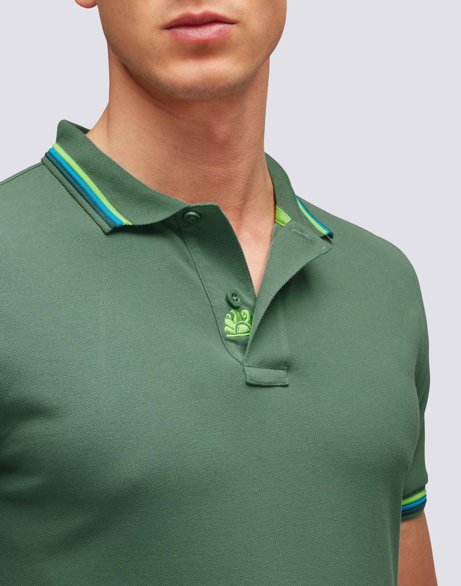 Sundek POLO BRICE IN COTONE PIQUET CON DETTAGLI TRICOLOR m779plj6500-a1601 Offerta settimanale