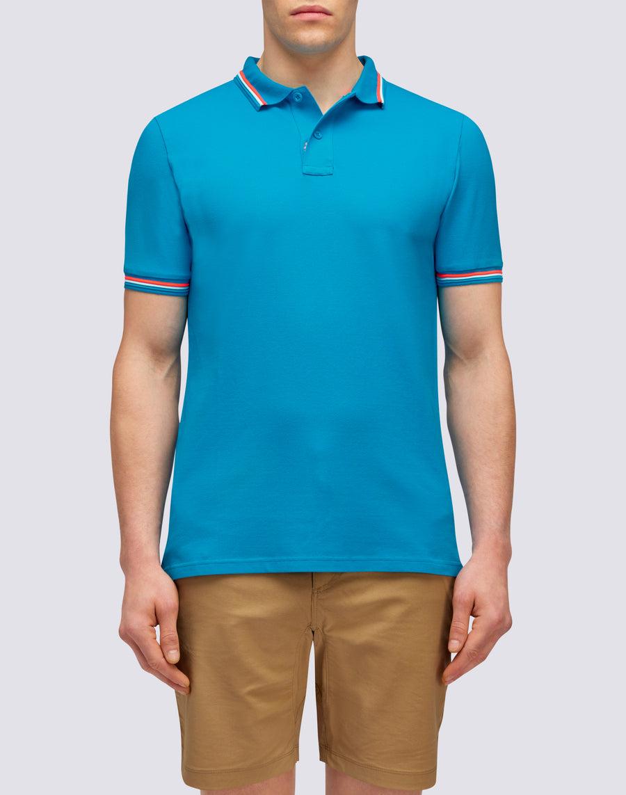Sundek POLO BRICE IN COTONE PIQUET CON DETTAGLI TRICOLOR m779plj6500-67403 Offerte