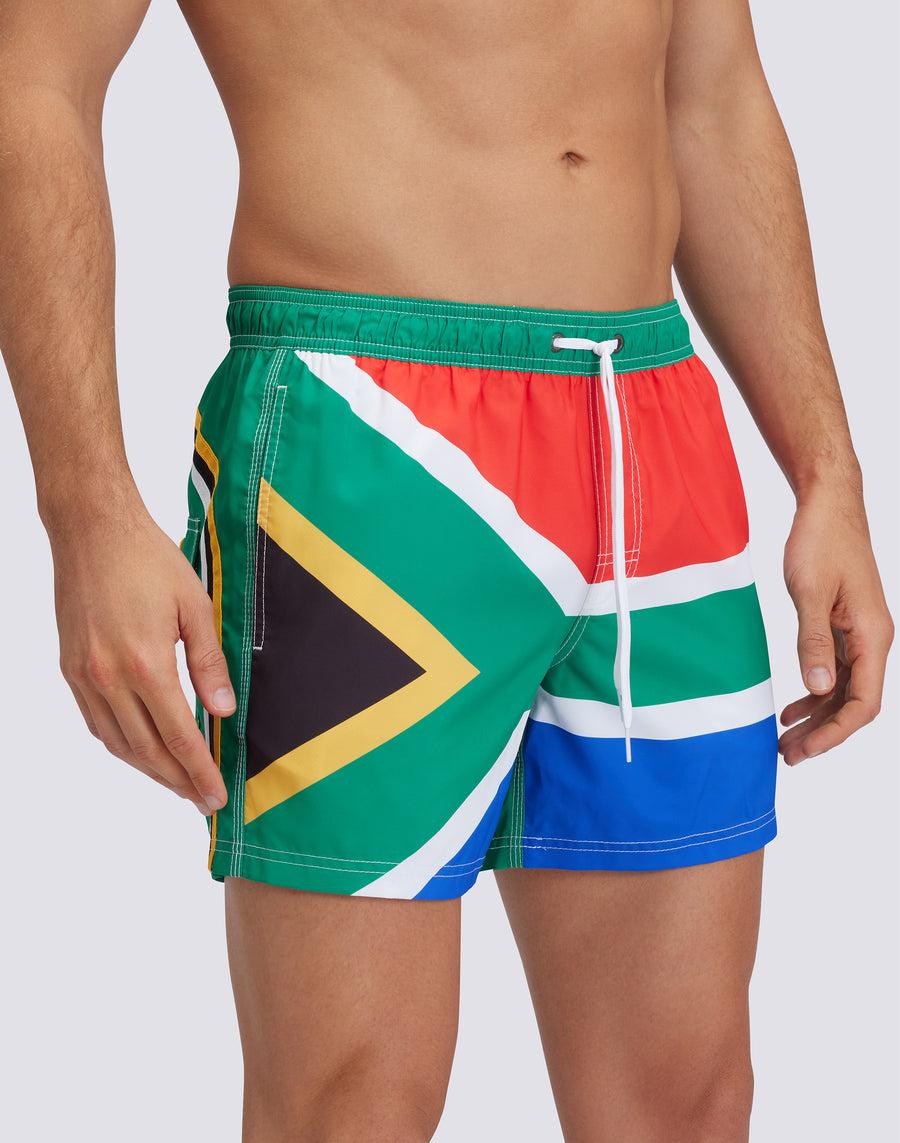 Sundek COSTUME DA BAGNO CORTO VITA ELASTICATA POLIESTERE RICICLATO REPREVE® BANDIERA SUDAFRICA M504BDRT3FG107FG Qualità