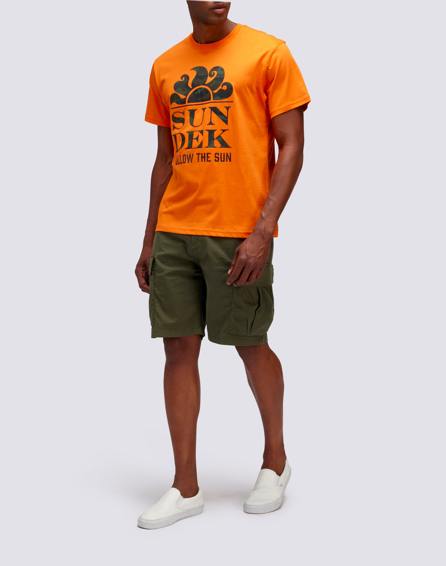 Sundek T-SHIRT STAMPA CAMOU FOLLOW THE SUN m026tej7853-55000 In Linea
