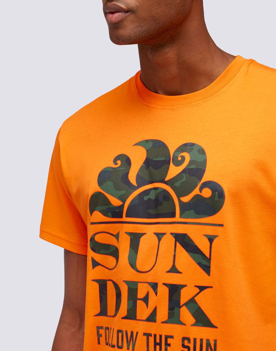 Sundek T-SHIRT STAMPA CAMOU FOLLOW THE SUN m026tej7853-55000 In Linea