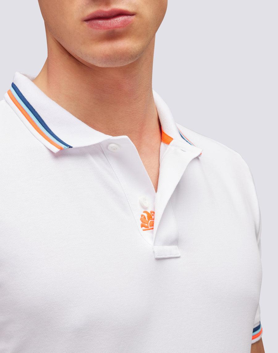 Sundek polo brice in cotone piquet con dettagli tricolor M779PLJ6500-00634 Spedizione Gratuita