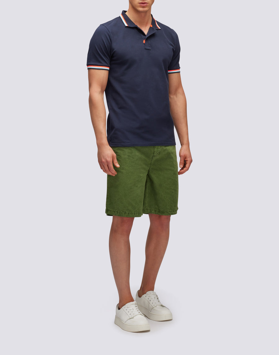 Sundek polo brice in cotone piquet con dettagli tricolor M779PLJ6500-00724 Soddisfazione Garantita