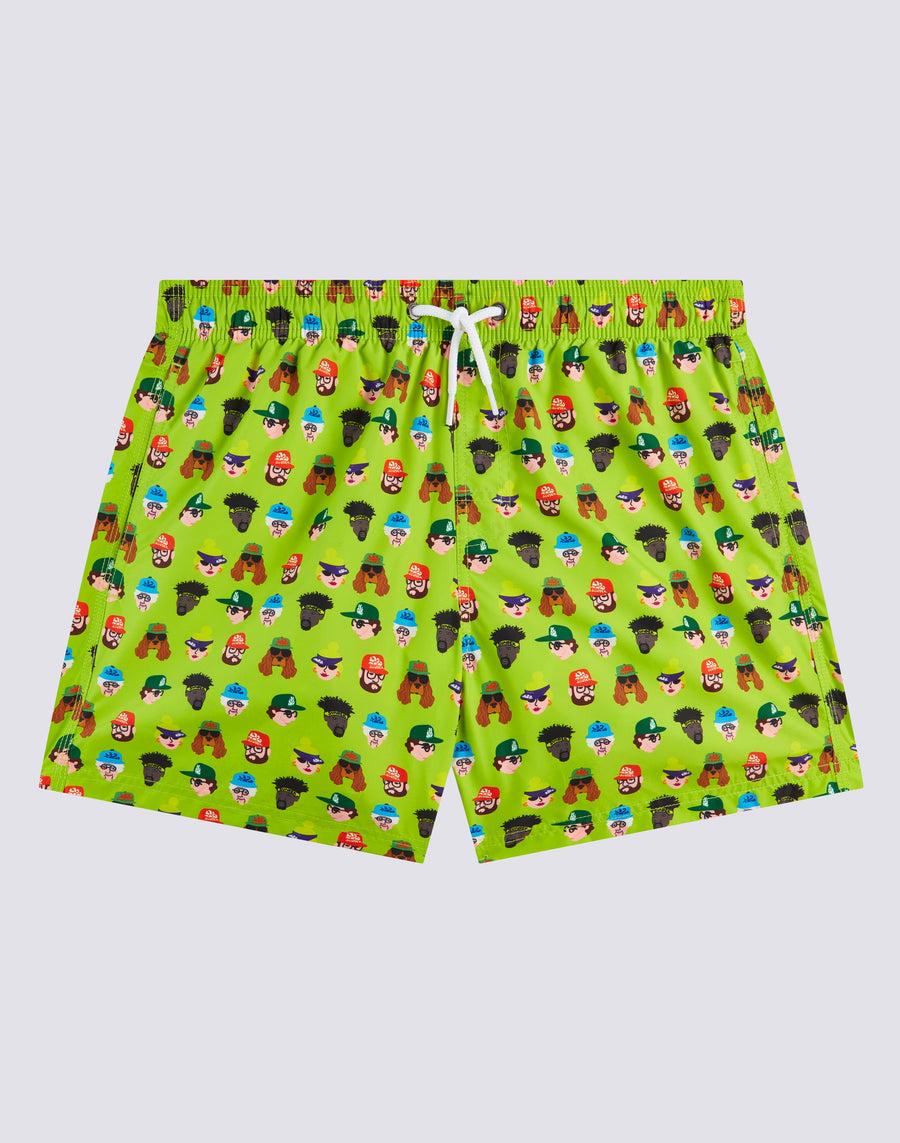 Sundek costume da bagno corto a vita elasticata microstampa guess who m633bdrt4by-066by Online