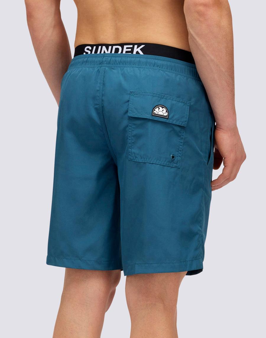 Sundek COSTUME DA BAGNO LUNGO VITA ELASTICATA CON ELASTICO LOGO LIGHT POLY m729bdp0300-a3401 Vendite Flash