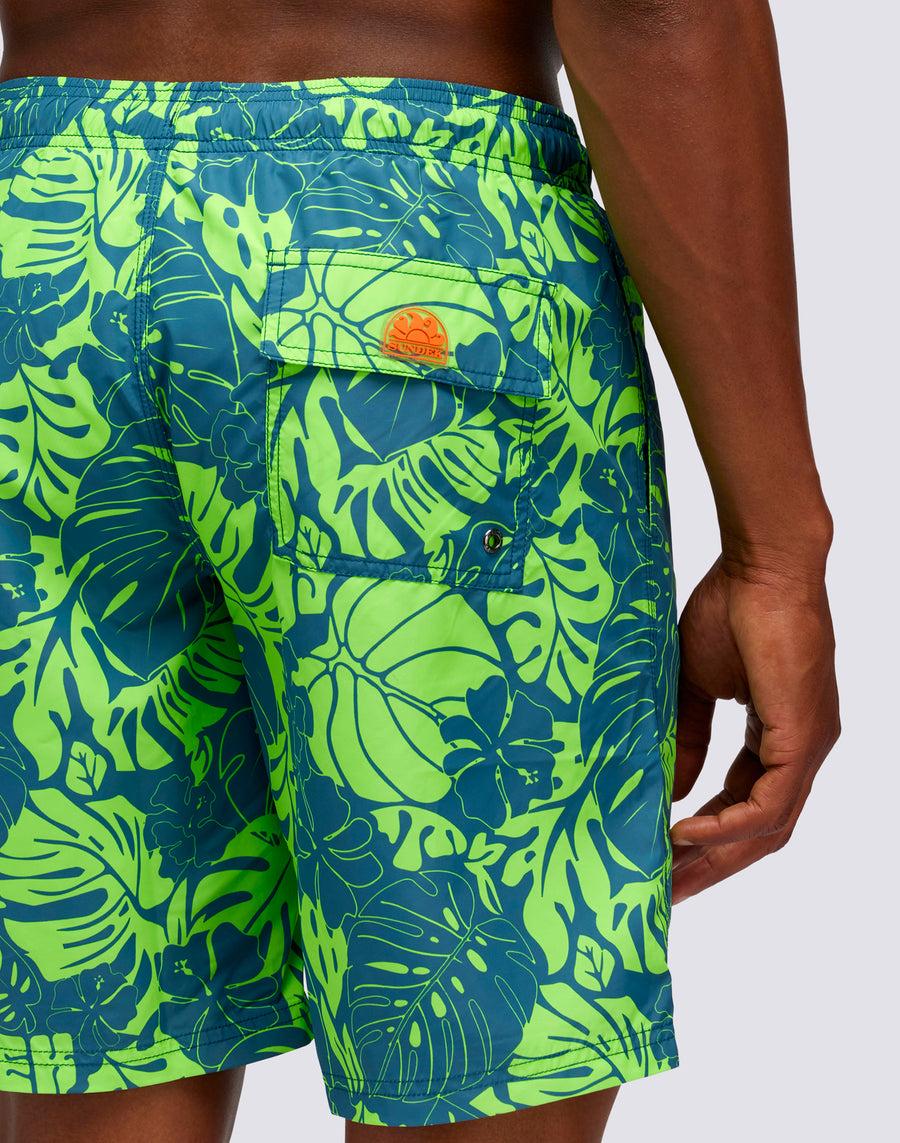 Sundek BOARDSHORT STAMPA LEAF POWER m717bdrt42l-a342l Promozione Limitata