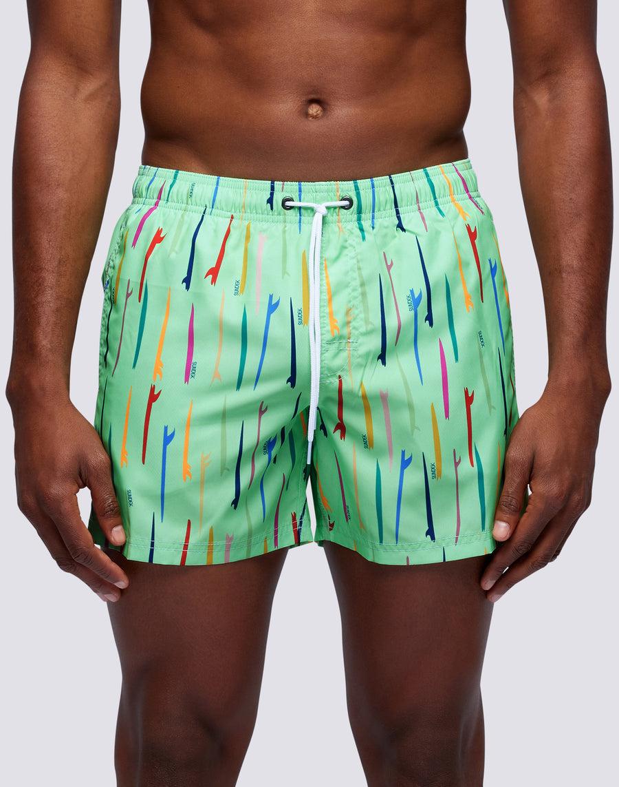 Sundek costume da bagno corto vita elasticata stampa pop surf repreve® m504bdrt3ru-776ru Novità