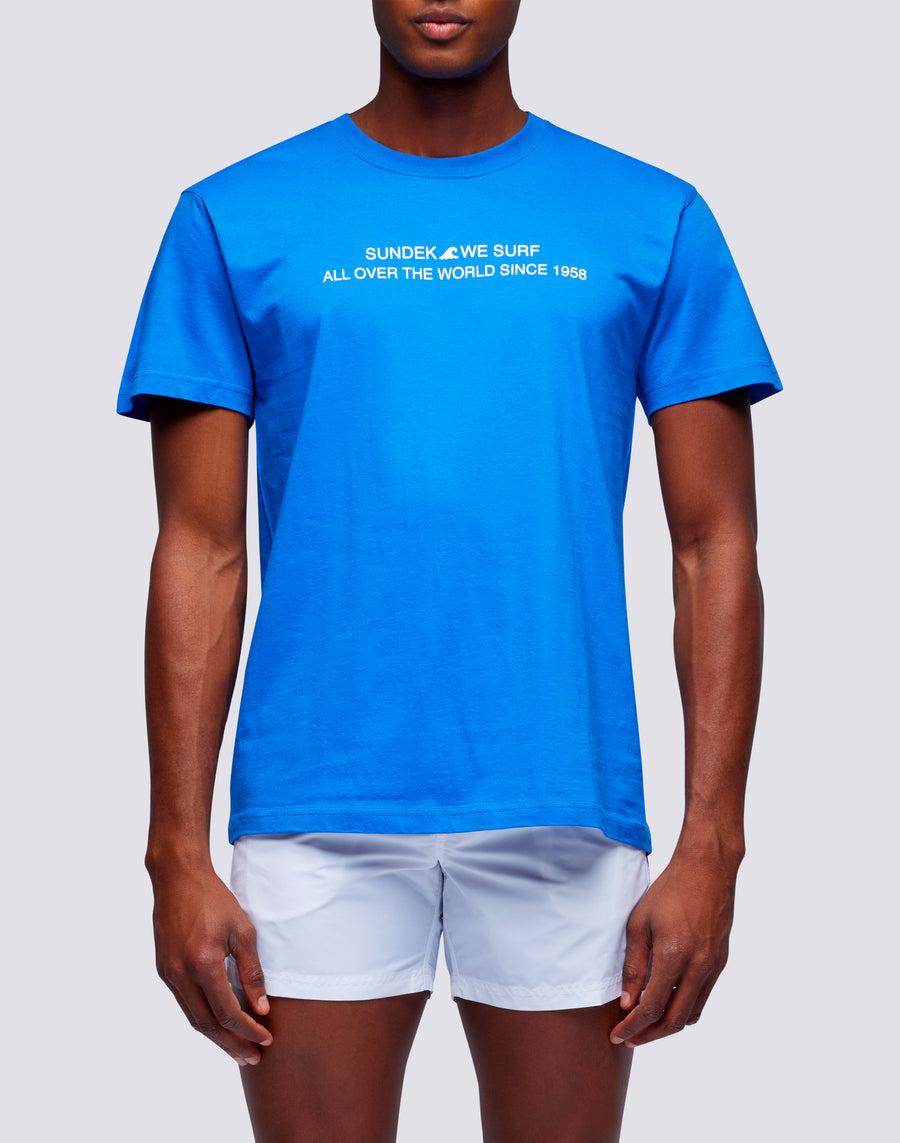 Sundek t-shirt uomo in cotone capsule flag m633bdrt4km-008km Vendita Calda