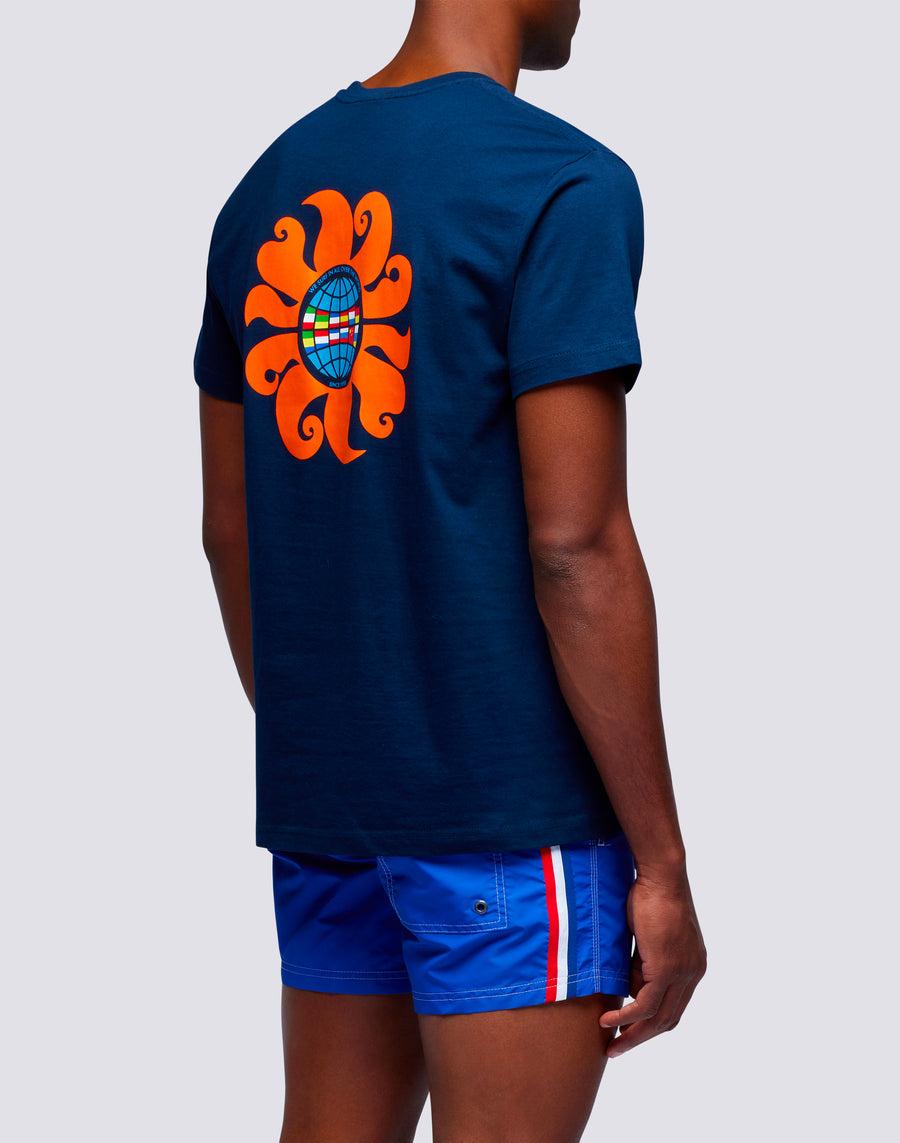 Sundek t-shirt uomo in cotone capsule flag m669tesj500-00600 Saldi Di Fabbrica