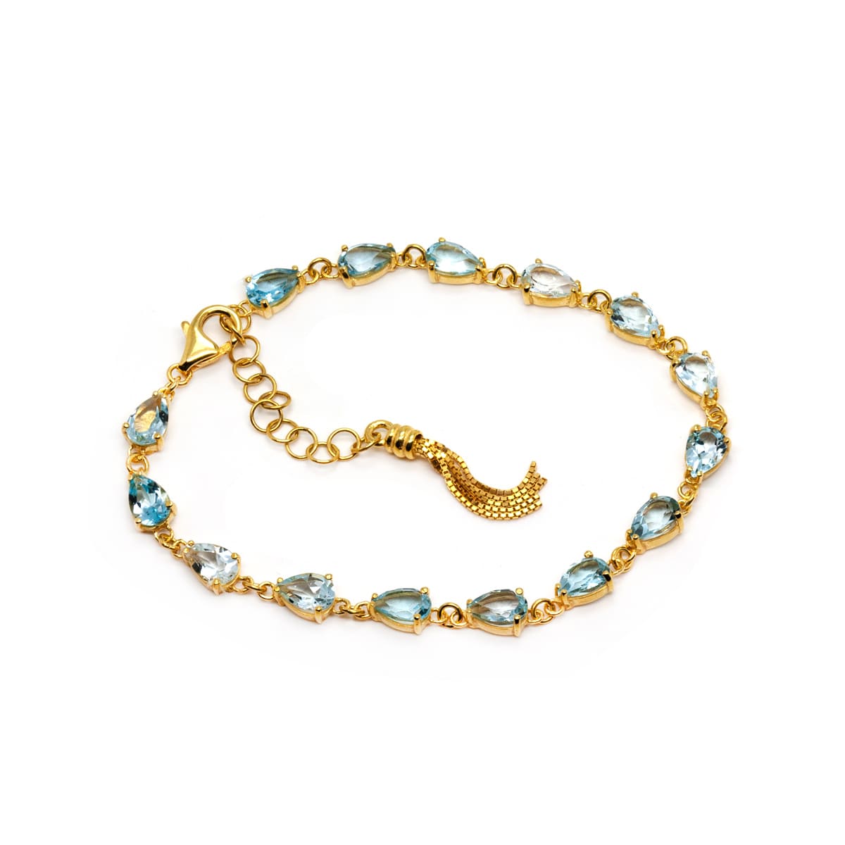 Thais Bernardes Bracciale Tennis Topazio Azzurro Sottocosto