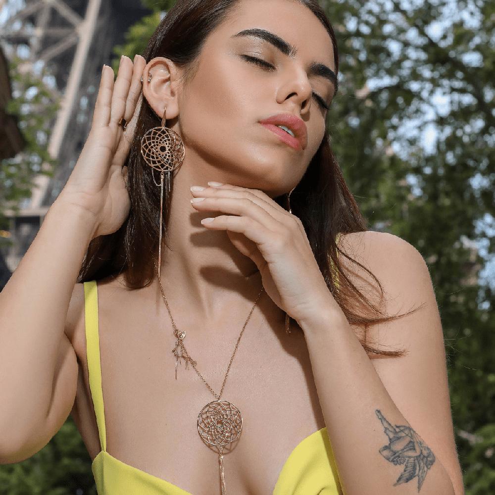 Thais Bernardes Orecchini Acchiappasogni In Linea