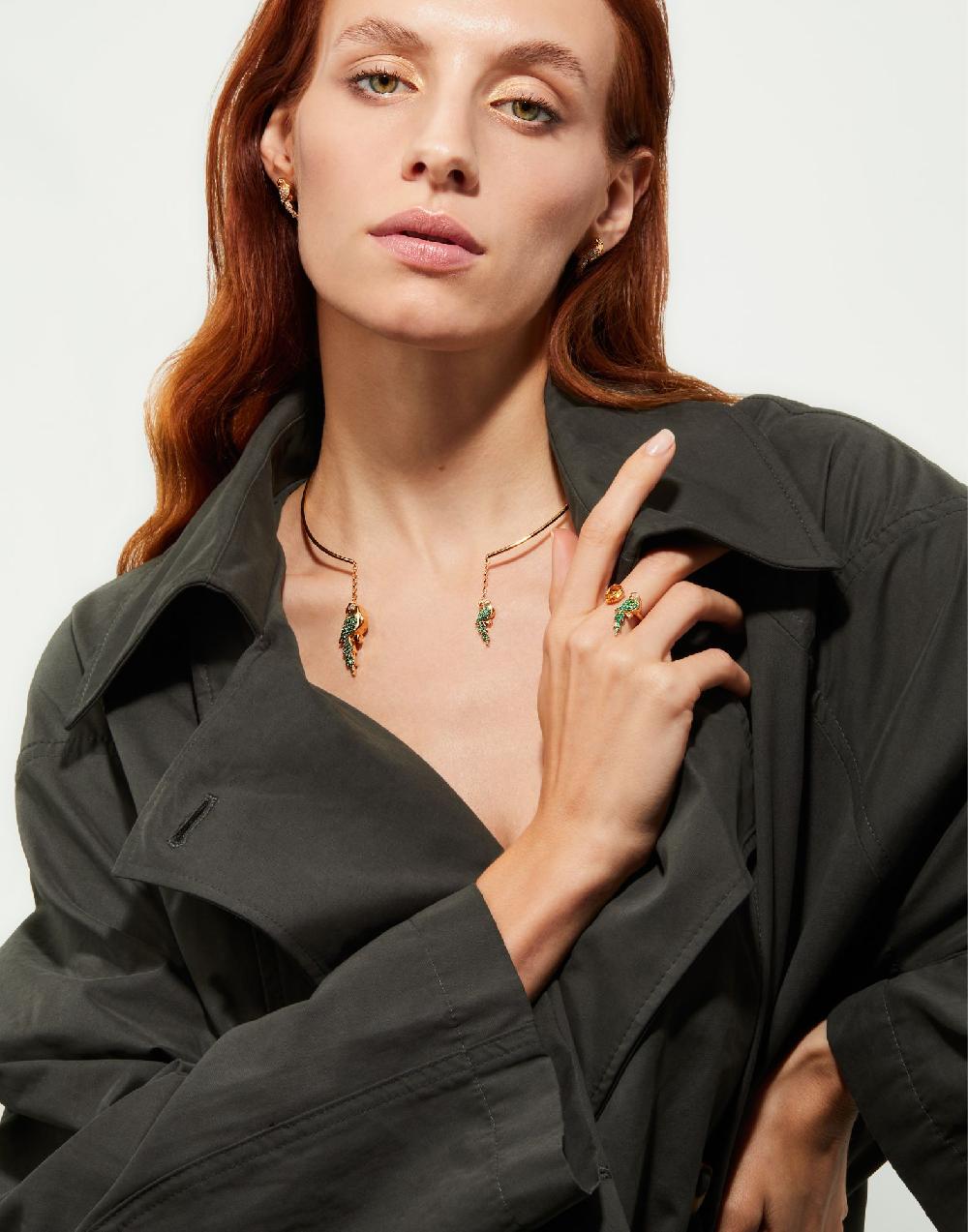 Thais Bernardes Collana Choker Pappagalli Promozione Limitata