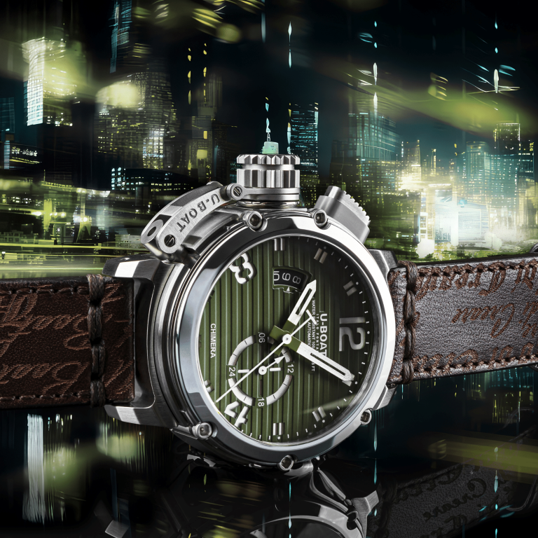 U Boat CHIMERA 46MM SS VERDE Consegna Veloce