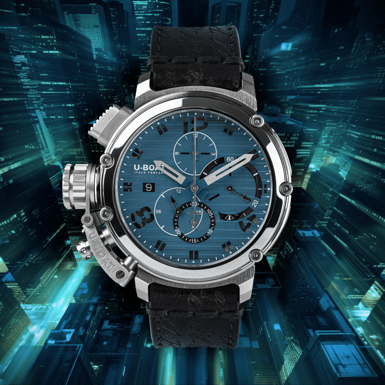 U Boat CHIMERA 46MM CHRONO SS BLU Promozione Limitata