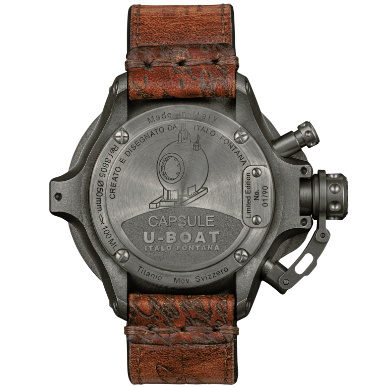 U Boat CAPSULE 50MM TITANIUM BK BE Sottocosto